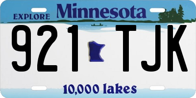 MN license plate 921TJK