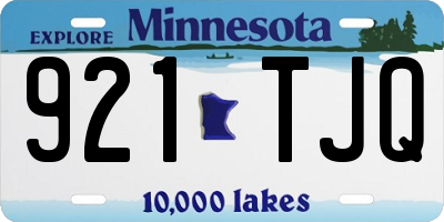 MN license plate 921TJQ