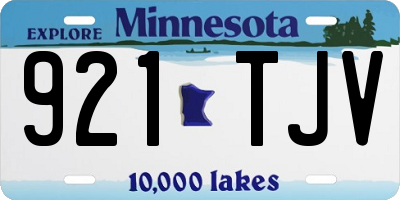 MN license plate 921TJV