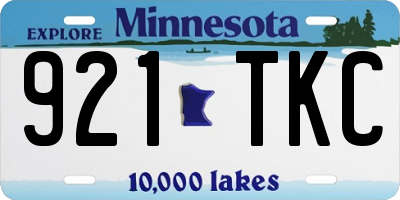 MN license plate 921TKC