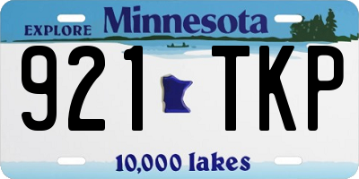 MN license plate 921TKP