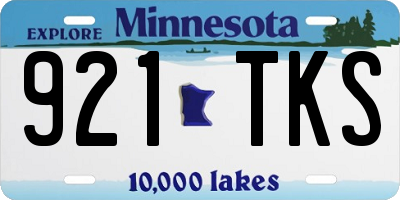 MN license plate 921TKS