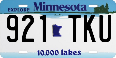 MN license plate 921TKU