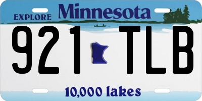MN license plate 921TLB