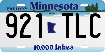 MN license plate 921TLC