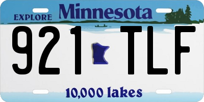 MN license plate 921TLF