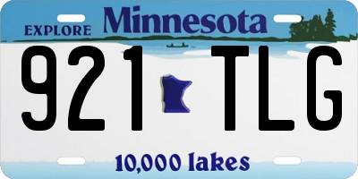 MN license plate 921TLG