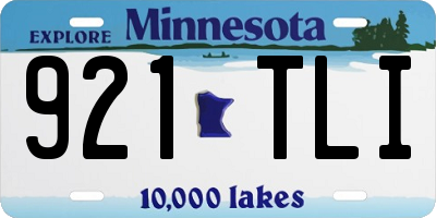 MN license plate 921TLI