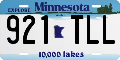 MN license plate 921TLL