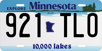MN license plate 921TLO