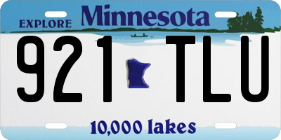 MN license plate 921TLU