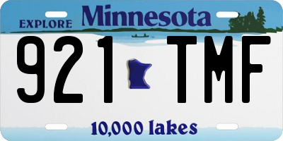 MN license plate 921TMF