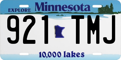 MN license plate 921TMJ