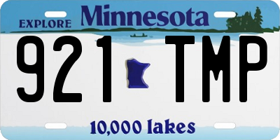 MN license plate 921TMP