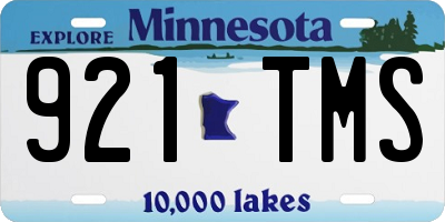 MN license plate 921TMS
