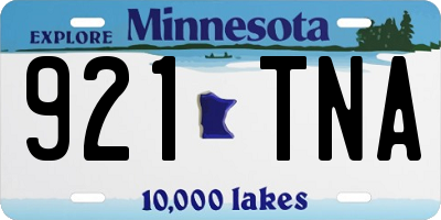 MN license plate 921TNA