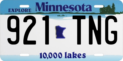 MN license plate 921TNG