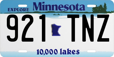 MN license plate 921TNZ