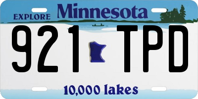 MN license plate 921TPD