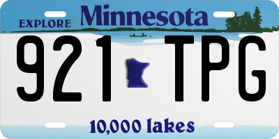 MN license plate 921TPG