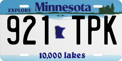 MN license plate 921TPK