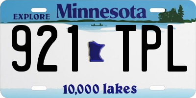 MN license plate 921TPL