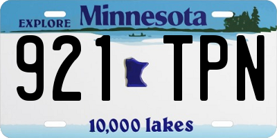 MN license plate 921TPN