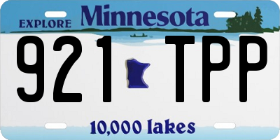 MN license plate 921TPP