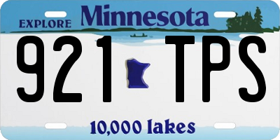 MN license plate 921TPS