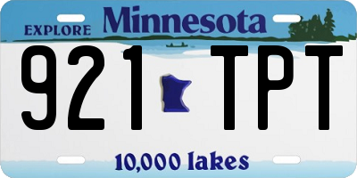 MN license plate 921TPT