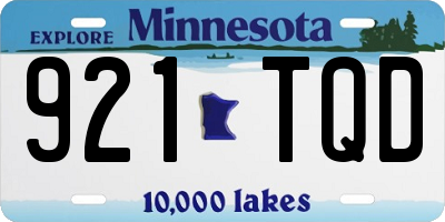 MN license plate 921TQD