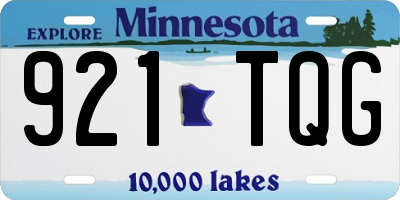 MN license plate 921TQG