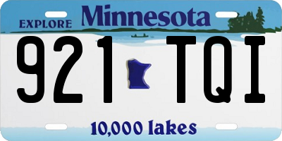 MN license plate 921TQI
