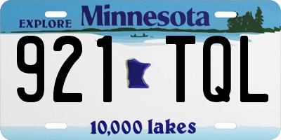 MN license plate 921TQL