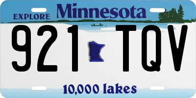 MN license plate 921TQV