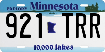 MN license plate 921TRR