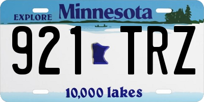 MN license plate 921TRZ