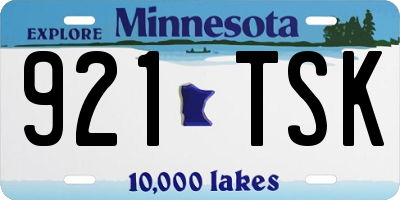 MN license plate 921TSK
