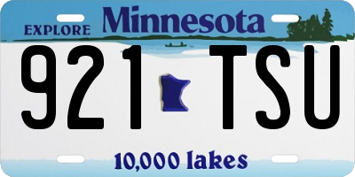 MN license plate 921TSU