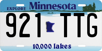 MN license plate 921TTG