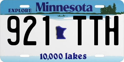 MN license plate 921TTH
