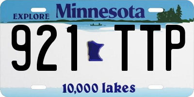 MN license plate 921TTP