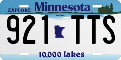 MN license plate 921TTS