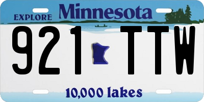 MN license plate 921TTW