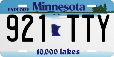 MN license plate 921TTY
