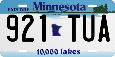 MN license plate 921TUA