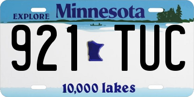 MN license plate 921TUC