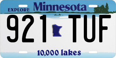 MN license plate 921TUF