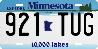 MN license plate 921TUG
