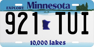 MN license plate 921TUI